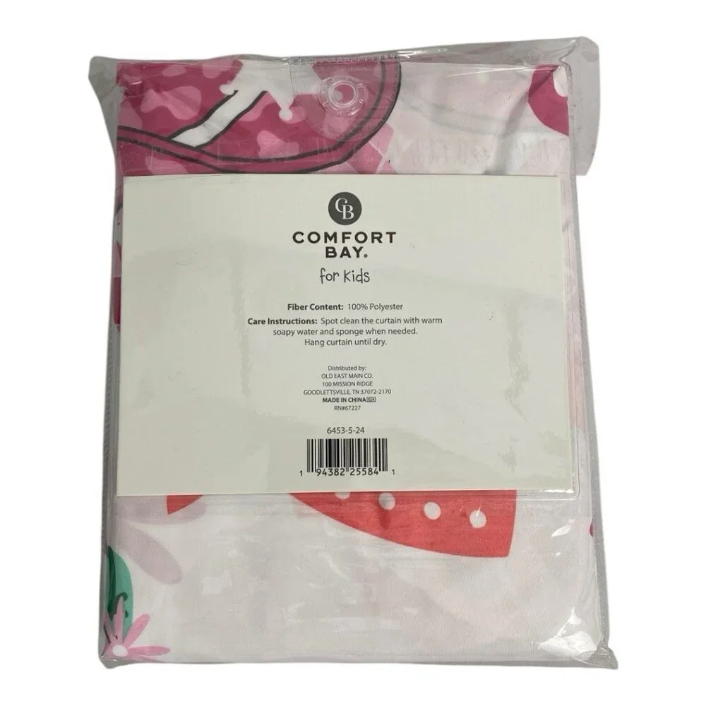 Cowboy Boots/Hats Kids Shower Curtain 72 In X 72 In Cowgirl Theme Pink/White NEW